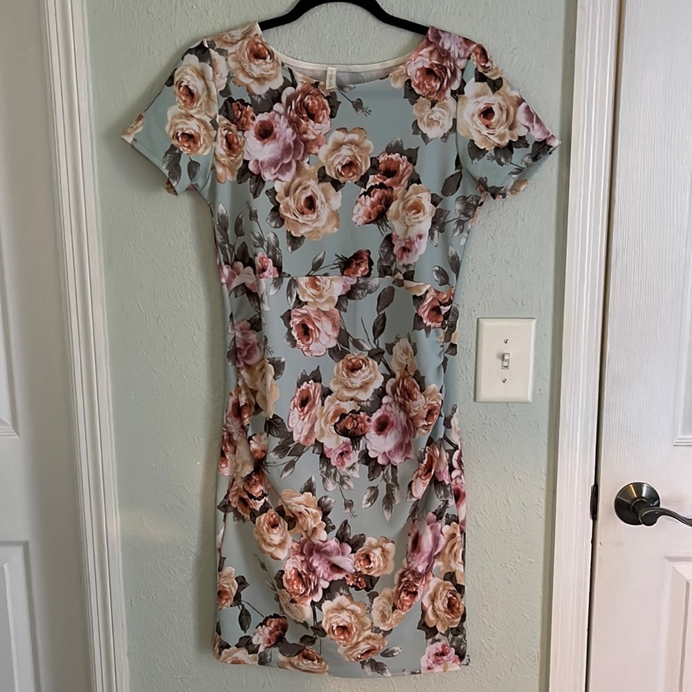 Pink Blush Floral Maternity Dress